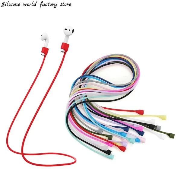 Silicone world Apple Airpods Anti-Lost Earphone Strap Bluetooth Earphone Silicone Anti Lost lanyard Headset Hanging Neck Rope